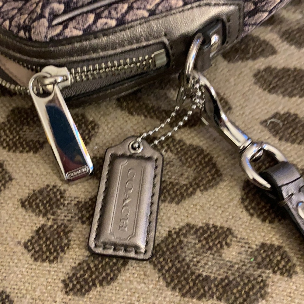 Coach Pewter Python Canvas Crossbody - Picture 4 of 15